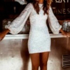 *NWOT!* White Sequin Mini Dress